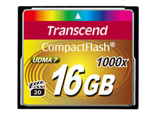 Transcend Tarjeta de memoria CompactFlash de 16 GB 1000x (TS16GCF1000 Transcend Tarjeta de memoria CompactFlash de 16 GB 1000x (TS16GCF1000