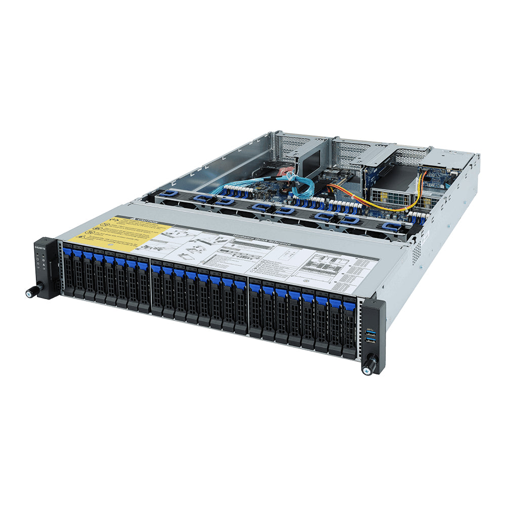 Gigabyte R282-Z91 server barebone Socket SP3 Rack (2U) Black