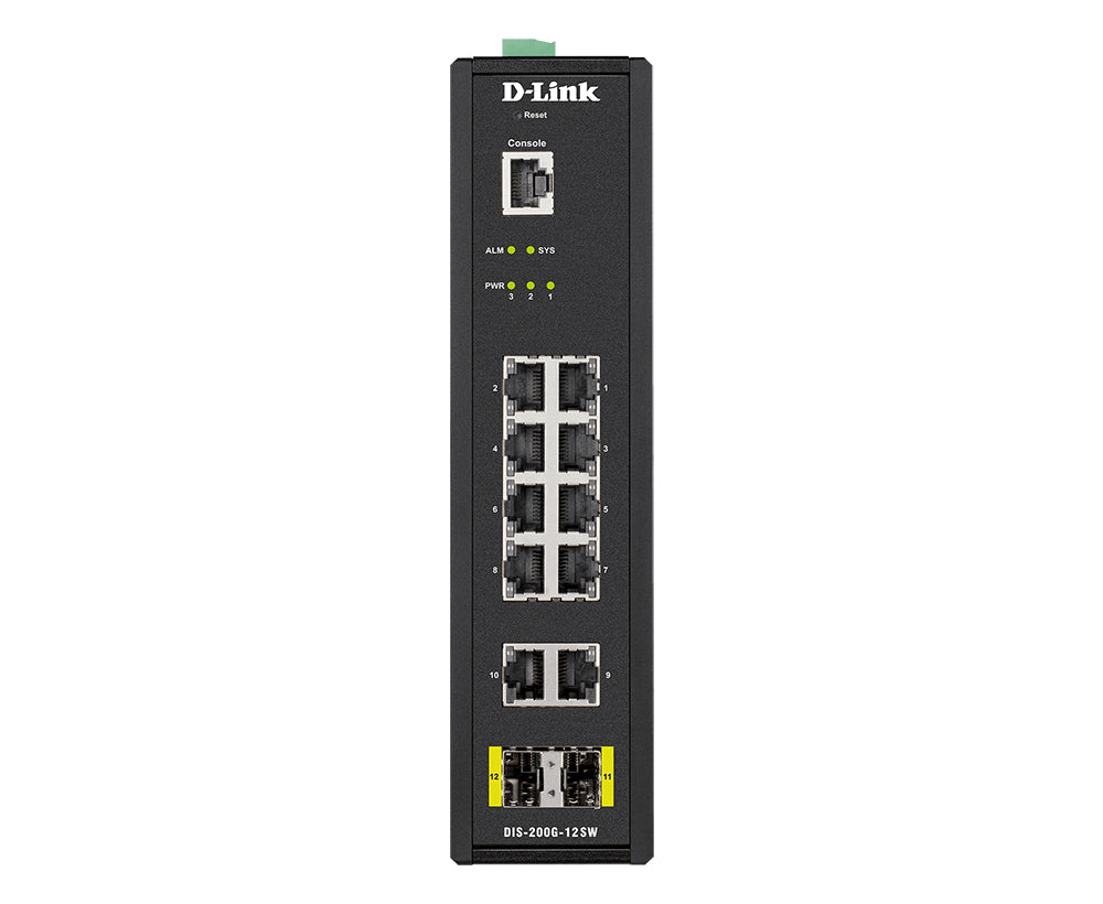 D-Link DIS-200G-12SW network switch Managed L2 Gigabit Ethernet (10/100/1000) Black