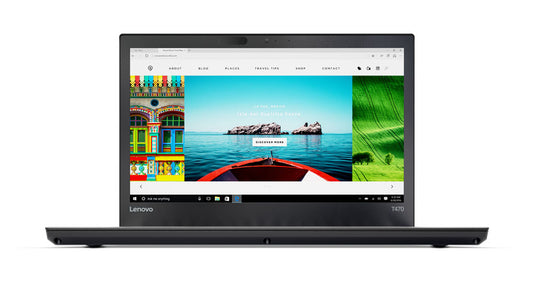 Lenovo ThinkPad T470 Notebook 14" HD 6th gen Intel® Core™ i5 8 GB DDR4-SDRAM 180 GB SSD Wi-Fi 5 (802.11ac) Windows 10 Pro Black