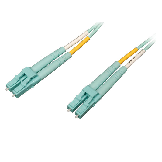 10M 10GB/100GB DUPLEX MULTIMODE 50/125 OM4 LSZH FIBER PATCH CABLE LC/LC AQUA 10