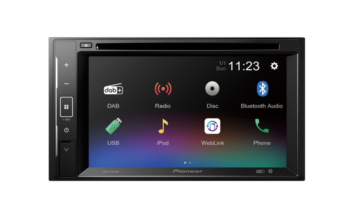 DMH-A240DAB - Pioneer 6.2-Inch 2-DIN DAB+ Bluetooth Touchscreen Multimedia Receiver