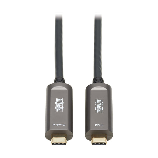 Tripp Lite U420F-15M-D321 USB cable 590.6" (15 m) USB 3.2 Gen 2 (3.1 Gen 2) USB C Gray, Black