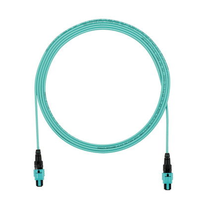 Panduit OM3 5m fiber optic cable 196.9" (5 m) MPO/MTP Turquoise