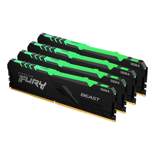 Kingston Technology FURY Beast RGB memory module 128 GB 4 x 32 GB DDR4 2666 MHz