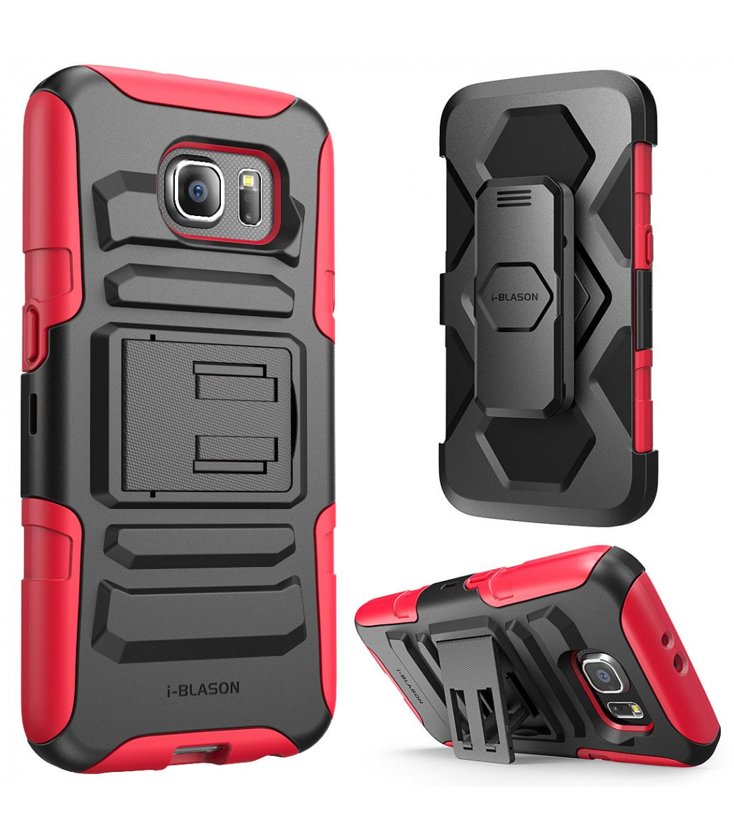 S6-PRIME-RED - i-Blason GALAXY S6 PRIME HOLSTER CASE - RED