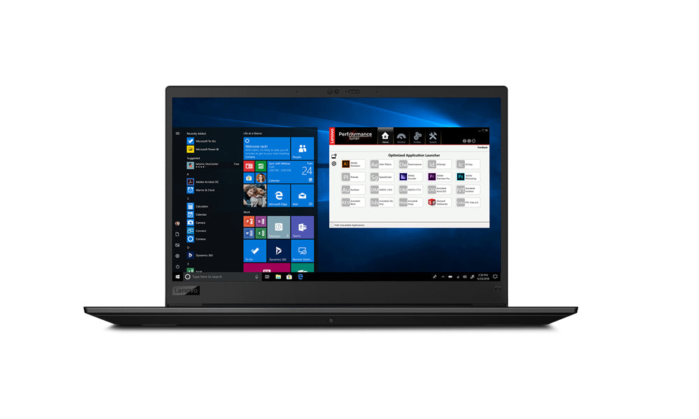 Lenovo ThinkPad P1 (2nd Gen) i7-9850H Mobile workstation 15.6" Touchscreen 4K Ultra HD IntelÂ® Coreâ„¢ i7 32 GB DDR4-SDRAM 1000 GB SSD NVIDIA Quadro T1000 Wi-Fi 6 (802.11ax) Windows 10 Pro Black