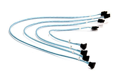 Supermicro 4 x Round SATA cable 22" (0.56 m) Black, Blue, White