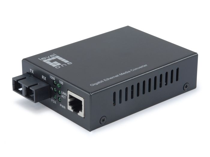 GVT-2011 - LevelOne Gigabit RJ45 to Dual SFP Media Converter Switch