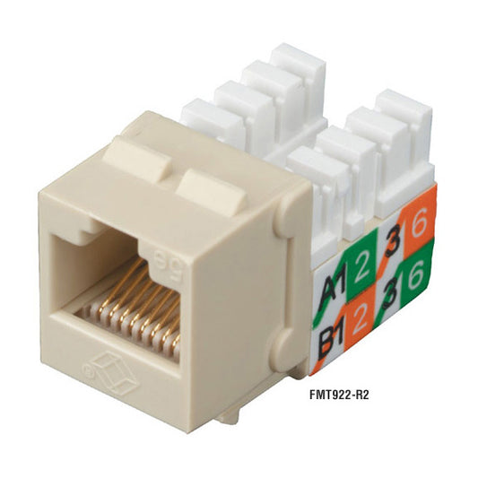 CAT5E KEYSTONE JACK - UNSHIELDED, IVORY 25-PACK, GSA, TAA