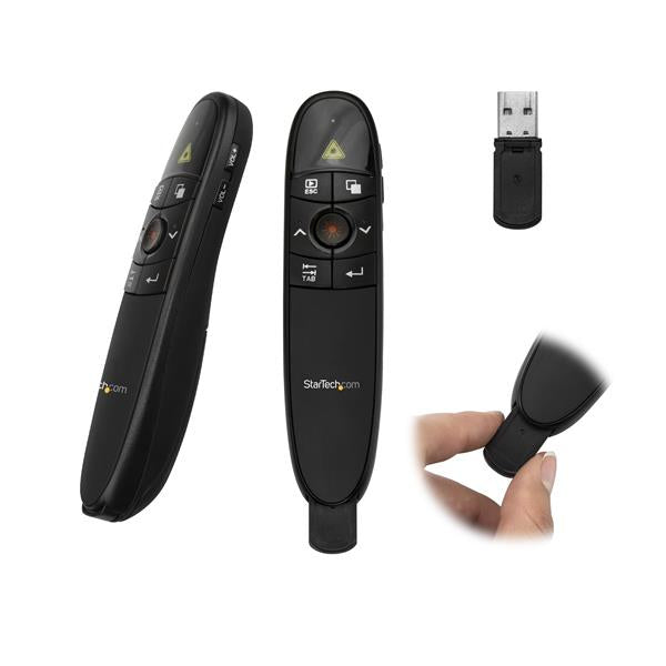 WIRELESS PRESENTATION CLICKER HAS WIRELESS RANGE OF UP TO 90 FT. - LASER POINTER