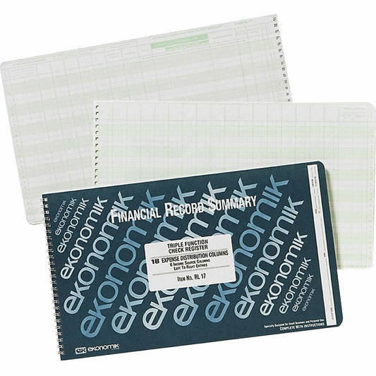 RL17 - Ekonomik Wirebound Check Register