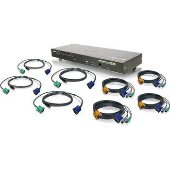 GCS1808KIT - iogear 8-PORT COMBO VGA KVMP SWITCH WITH CABLES
