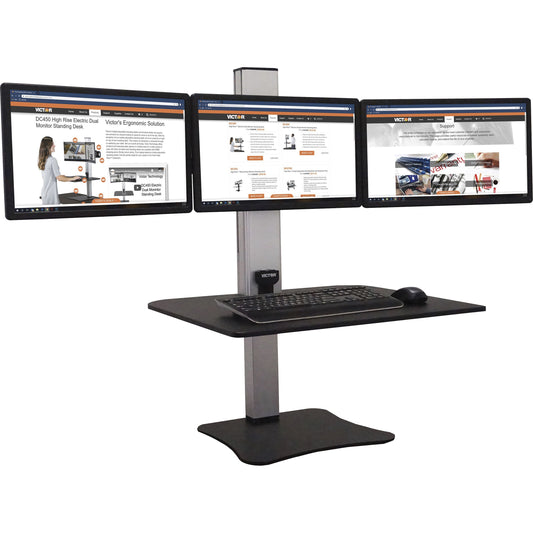 DC475 - Victor Technology High Rise Electric Triple Monitor Standing Desk