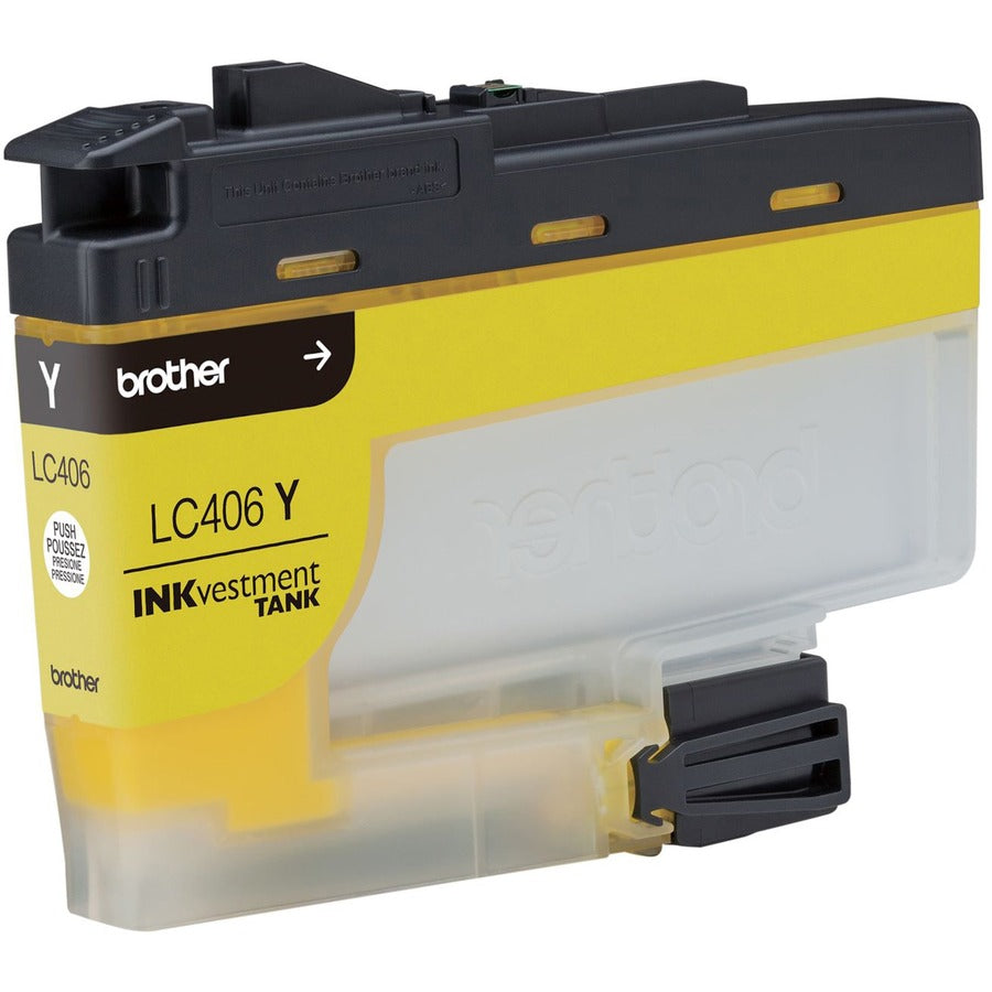 LC406Y - Brother Standard-Yield Yellow Ink Cartridge Up to 1 500 Pages