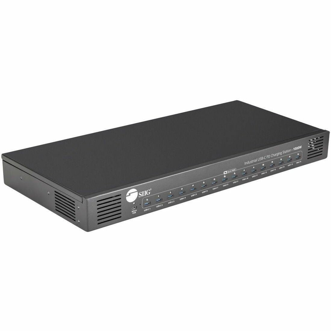 IDUS0C11S1 - SIIG 16-Port Industrial USB-C PD Charging Station 1000W up to 10 USB-C 100W