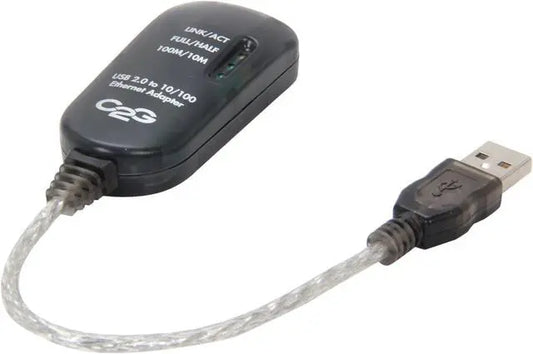 C2G-39998-USPS-TAG - C2G 7.5IN USB 2.0 FAST ETHERNET NETWORK Adapter + ASSET TAG + CARTON LABEL