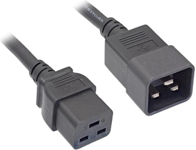 30POW-10W1-1920-02-B - Nippon Labs 12 AWG C20 to C19 Universal Jumper Power Cord