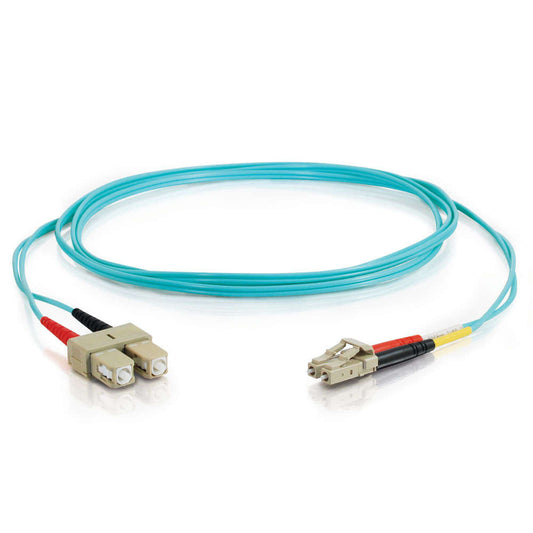 C2G 2M LC-SC 10G OM3 PLN FIBER-AQUA