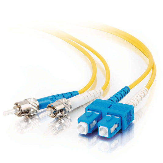 C2G 15m LC/ST Plenum-Rated Duplex 9/125 Single-Mode Fiber Patch Cable fiber optic cable 590.6" (15 m) Yellow