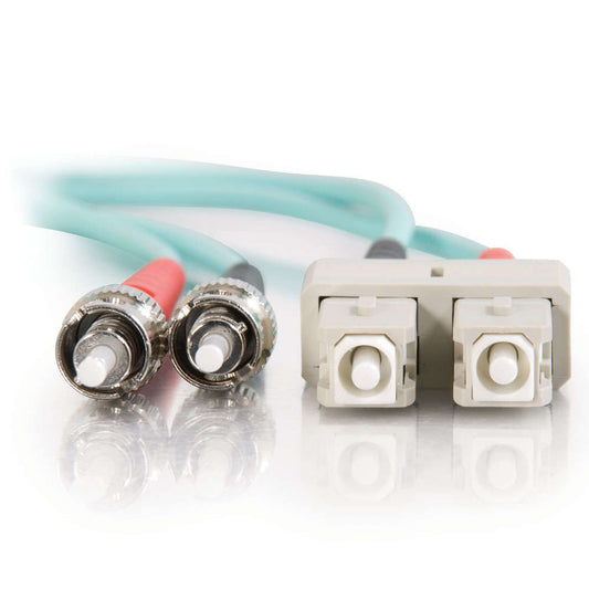 C2G 5m 10Gb ST/SC Duplex 50/125 Multimode Plenum-Rated fiber optic cable 196.9" (5 m)