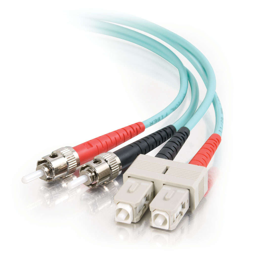 C2G 20m USA 10Gb ST/SC Duplex 50/125 Multimode Fiber Patch Cable fiber optic cable 787.4" (20 m) Blue