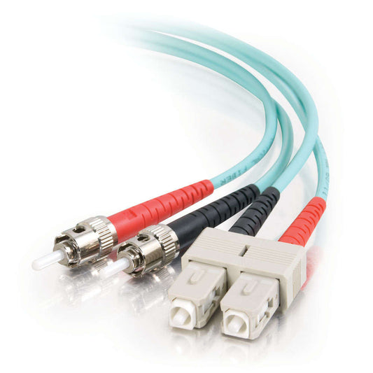C2G 20m USA 10Gb ST/SC Duplex 50/125 Multimode Fiber Patch Cable fiber optic cable 787.4" (20 m) Blue