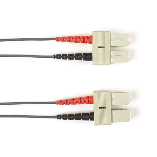 OM1 62.5/125 MULTIMODE FIBER OPTIC PATCH CABLE - OFNR PVC, SC TO SC, GRAY, 3-M (