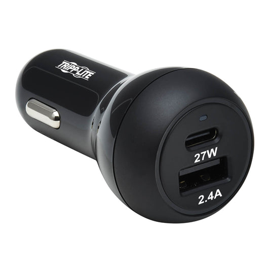 U280-C02-39W-1B - Tripp Lite USB CAR CHARGER DUALPORT 39W USB C USB-A