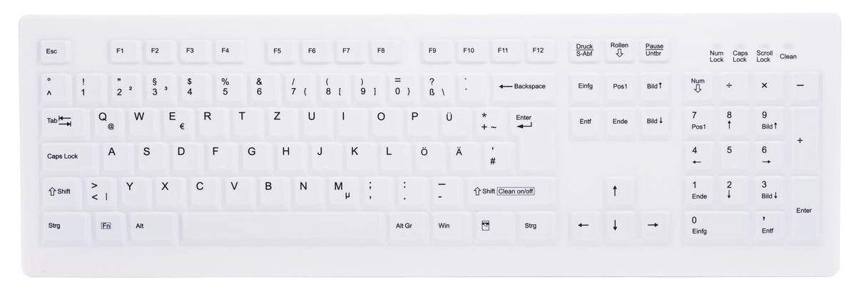 AK-C8100F-FU1-W/GE - Active Key MedicalKey Wireless Sanitizable Keyboard German QWERTZ