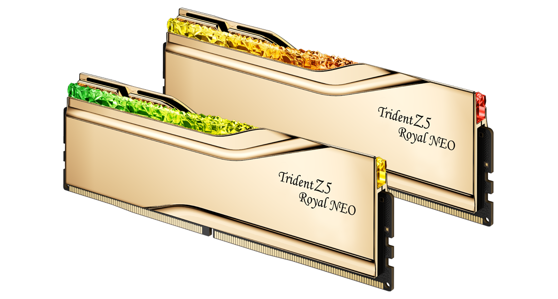 F5-6000J2836G16GX2-TR5NG - G.Skill Trident Z5 Royal Neo Series 32GB 2 x 16GB DDR5 6000 Desktop Memory