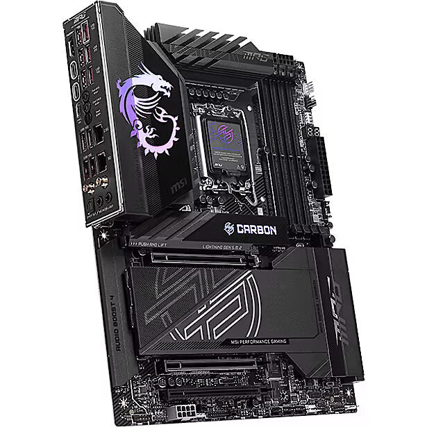 7E17-001R - MSI MPG Z890 CARBON WIFI LGA1851 DDR5 ATX WiFi 7 Gaming Motherboard