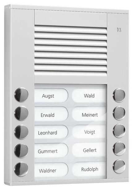 PES10-EN/04 - TCS PES 10-Button Surface-Mount Audio Door Station