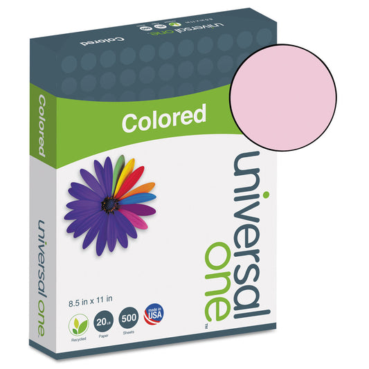 UNV11204 - Universal Colored Paper 8-1/2 x 11 Pink1 Ream