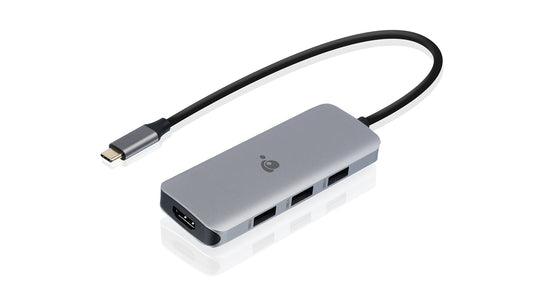 GUD3C8K2P - iogear USB-C NANO DOCK PRO 8K SINGLE DUAL 4K 2 HDMI 3 USB-A 13 INCH CABLE