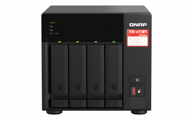 QNAP DESKTOP 4-BAY NAS/ISCSI IP-SAN, AMD RYZEN V1000 SERIES V1500B 4C/8T 2.2 GHZ