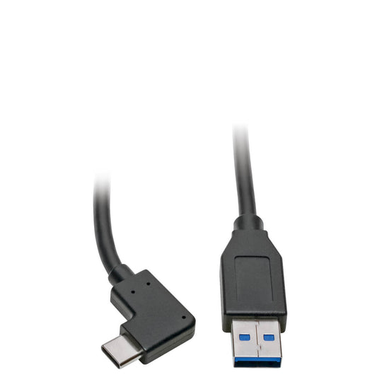 U428-003-CRA - Tripp Lite USB C TO USB-A CABLE RIGHT ANGLE 3.1 5 GBPS USB TYPE C M/M 3FT