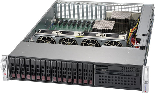 Supermicro CSE-213XAC-R1K05LP rack cabinet 2U Freestanding rack Black, Stainless steel