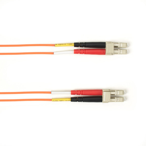 OM2 50/125 MULTIMODE FIBER OPTIC PATCH CABLE - OFNP PLENUM, LC TO LC, ORANGE, 5-