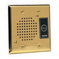 V-1072A-BRASS - Valcom FLUSH MOUNT DOOR PLATE SPKR, BRASS