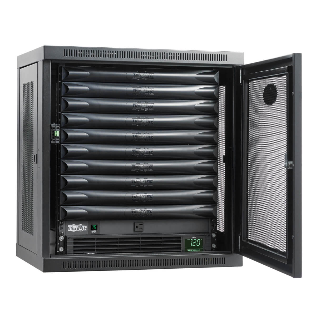 EDGEREADY MICRO DATA CENTER-9U, WALL-MOUNT, 1.5 KVA UPS, NETWORK MANAGEMENT AND