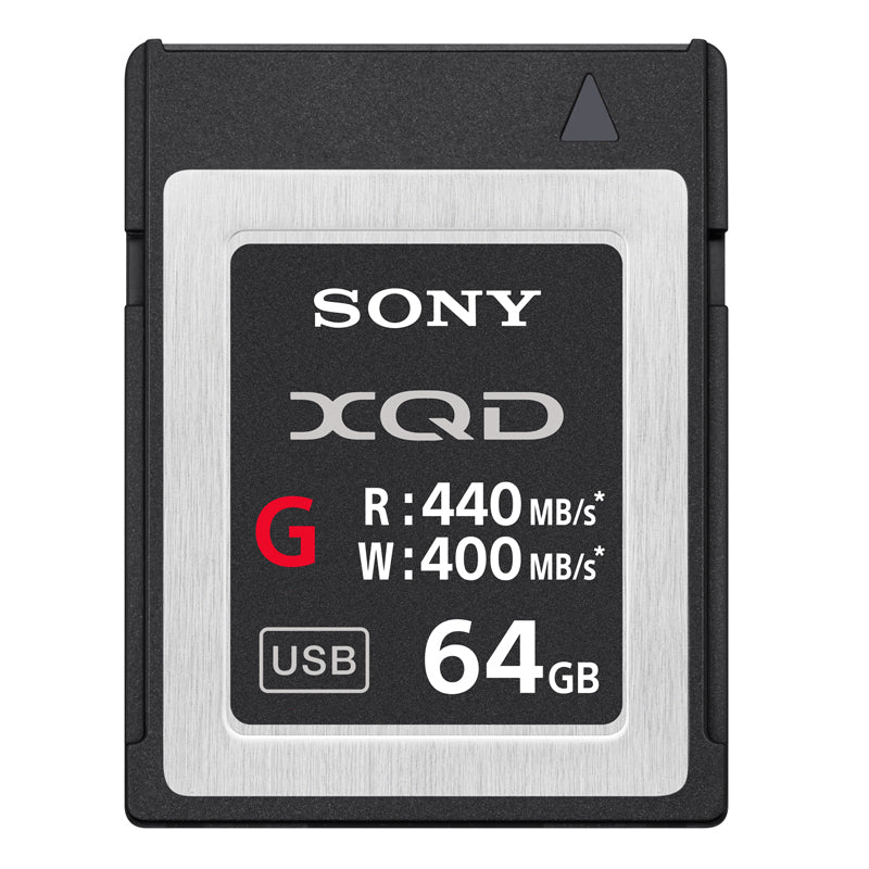 SONY MEMORY CARD, XQD G SERIES, QDG64E/J 64GB, 440MB/S READ, 400MB/S WRITE