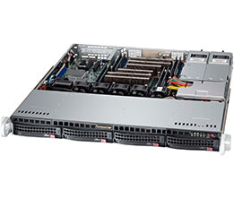 CHASSIS, (EOL)BLACK 1U STANDARD SC813MFTQ CHASSIS W/ REDUNDANT 400W, BLACK