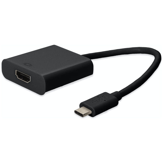 USBC2HDMI - AddOn Networks ADDON 20CM (8IN) USB 3.1 TYPE (C) MALE TO HDMI FEMALE BLACK ADAPTER CABLE