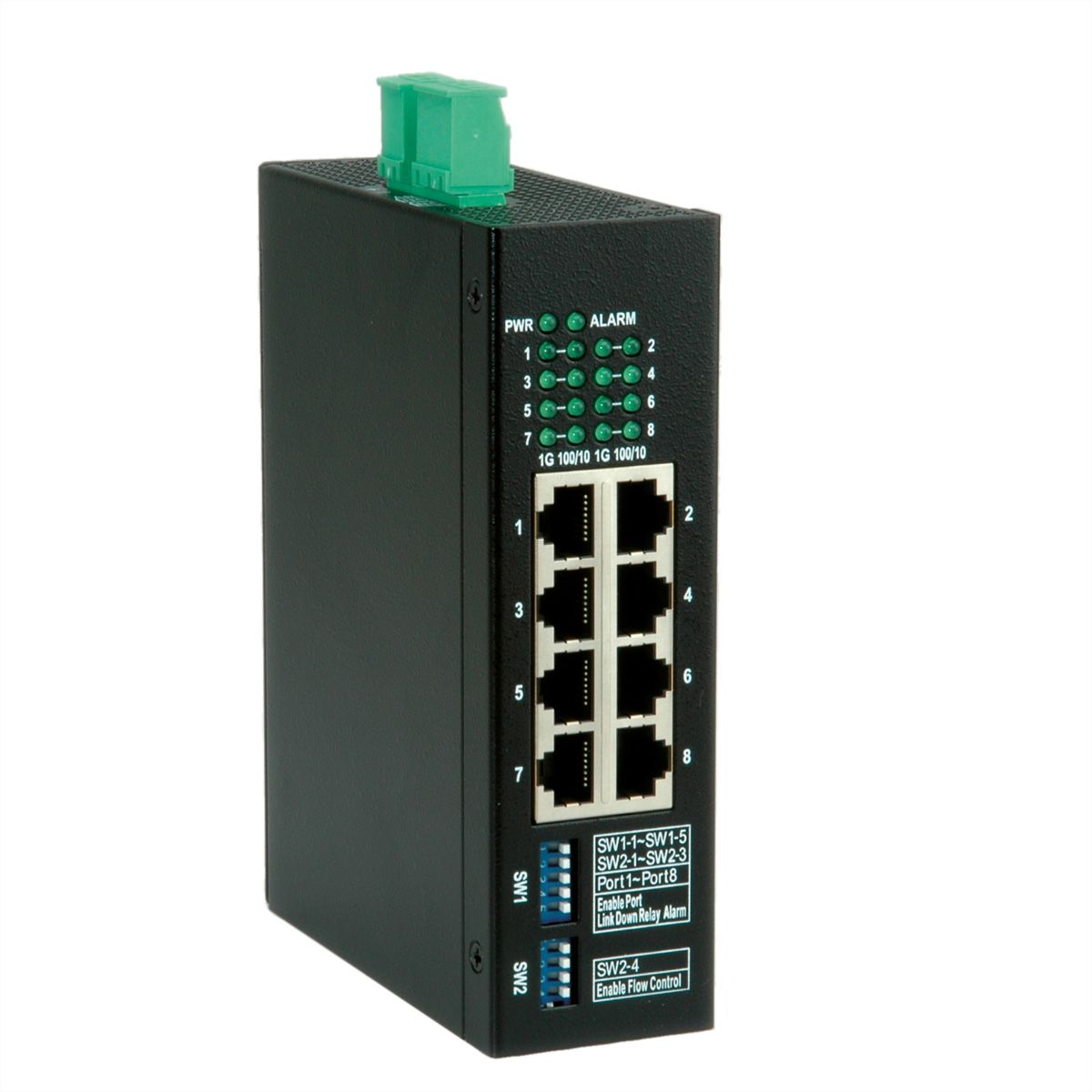 21.13.1163 - Roline 8-Port Industrial Gigabit Ethernet Switch