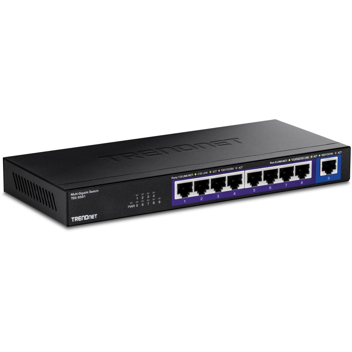 TEG-S591 - TRENDnet 9-Port Multi-Gig Switch 8 x 2.5G RJ-45 Ports 1 x 10G RJ-45
