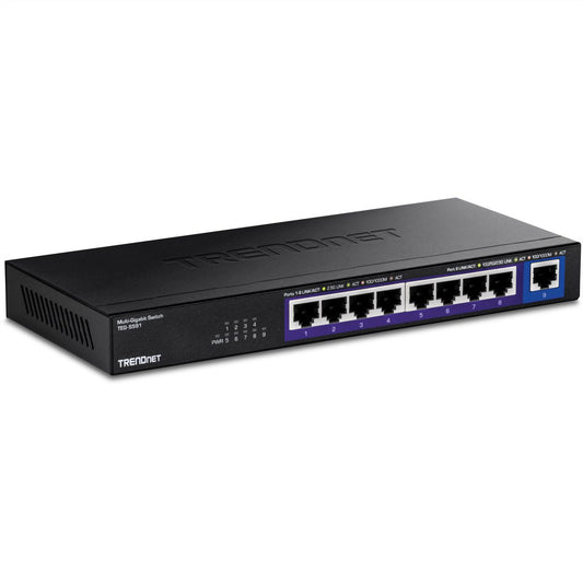 TEG-S591 - TRENDnet 9-Port Multi-Gig Switch 8 x 2.5G RJ-45 Ports 1 x 10G RJ-45