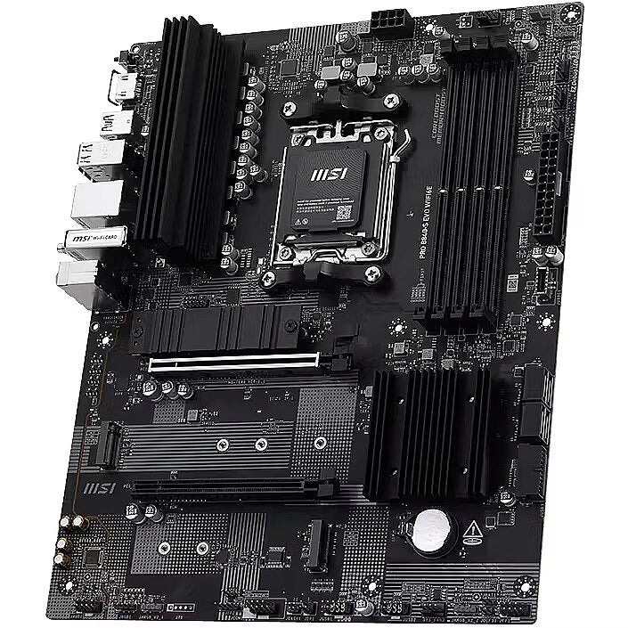 7E93-001R - MSI PRO B840-S EVO WIFI6E AM5 DDR5 ATX WiFi 6E Motherboard