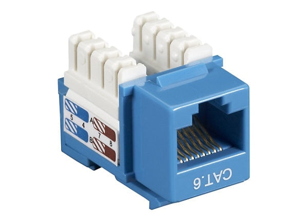 CAT6J-BL - Black Box Cat6 Value Line Keystone Jack Blue 1 X Rj-45 Female