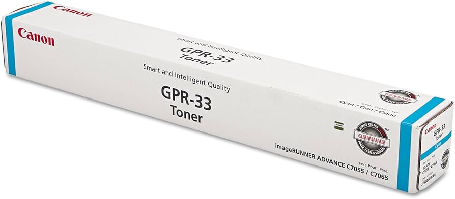 2796B003AA - Canon CANON GPR-33 CYAN TONER CARTRIDGE FOR USE IN IR ADVANCE C7055 C7065 ESTIMATED YI